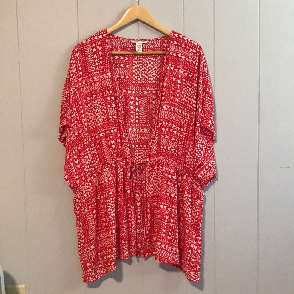 Victoria's Secret Heart Print Beach Cover